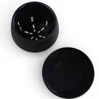 Горшок для цветов &laquo;Япония&raquo;, 3 л, d=22 см, h=20 см, пластиковый, с поддоном, графитовый