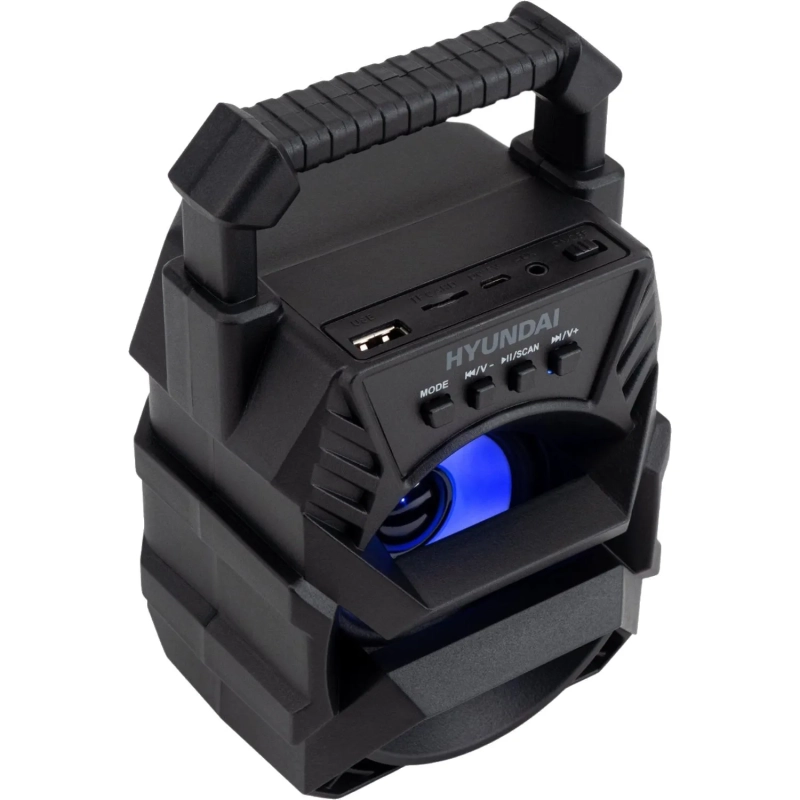 Портативная акустика Hyundai H-PS1000 черный 9W 1.0 BT/USB 10м 500mAh