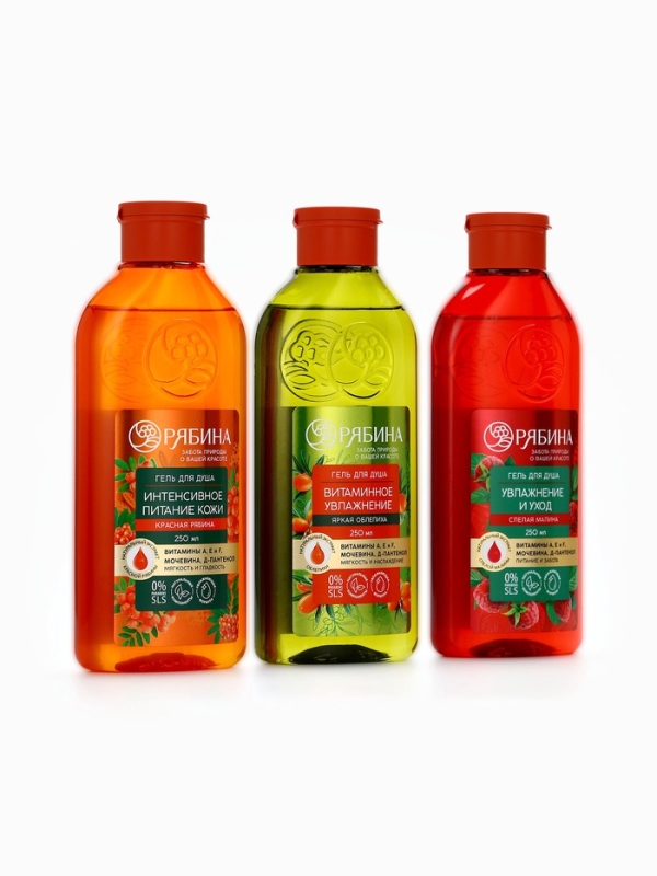 Гель для душа, интенсивное питание кожи, аромат рябины, 250 мл, Рябина Гель для душа, интенсивное питание кожи, аромат рябины, 250 мл, Рябина