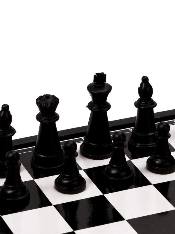 Шахматы 26 х 26 см, король h-4.6 см, d-1.9 см, доска и фигуры пластик Шахматы 26 х 26 см, король h-4.6 см, d-1.9 см, доска и фигуры пластик