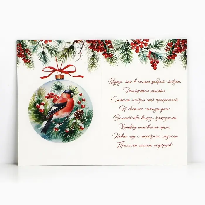 Открытка «С Новым годом!», 12×18 см Открытка «С Новым годом!», 12×18 см