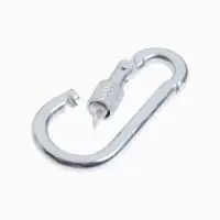 Карабин монтажный с фиксатором ТУНДРА, DIN5299D, 6&times;60 мм, 5 шт.