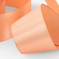 Лента атласная 38мм*25&plusmn;1ярд(23м&plusmn;1м) светло-оранжевый СП АУ