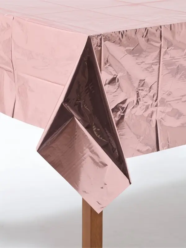 Скатерть "Розовое золото"фольга 137х183 см