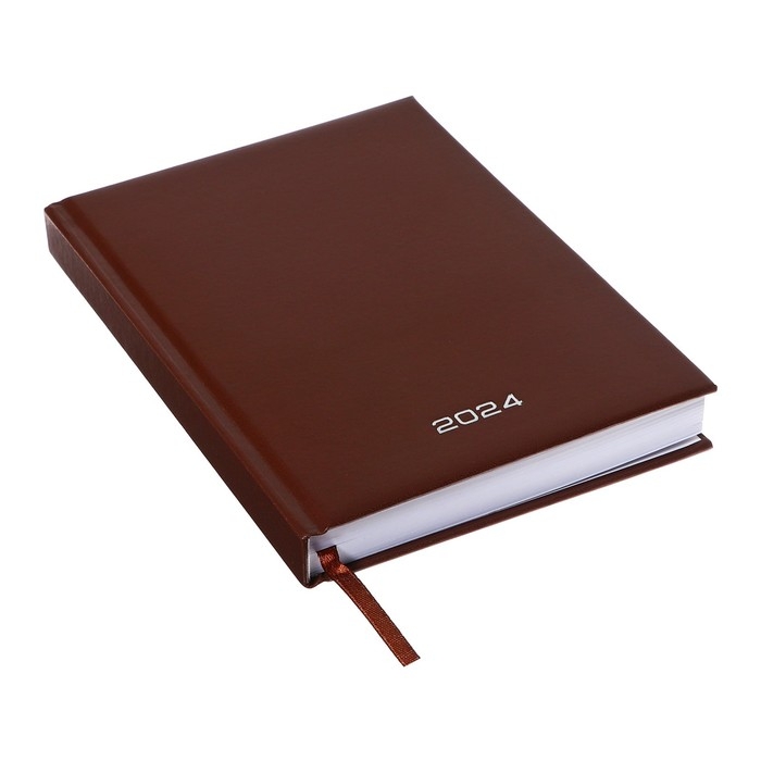 Ежедневник датированный 2024 года, А5, 176 листов, Attomex.Orion, обложка бумвинил, ляссе, блок 70 г/м2, коричневый Ежедневник датированный 2024 года, А5, 176 листов, Attomex.Orion, обложка бумвинил, ляссе, блок 70 г/м2, коричневый