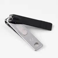 Кусачки книпсер маникюрные, 5.5 см, в коробке, цвет чёрный, серебристый