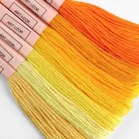 Нитки мулине, 8&plusmn;1 м, набор 7 шт., жёлтые