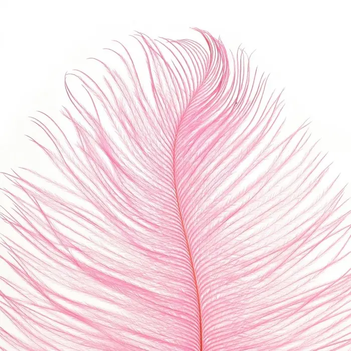 Перо для декора 1 шт., размер — 25-30 см, цвет розовый