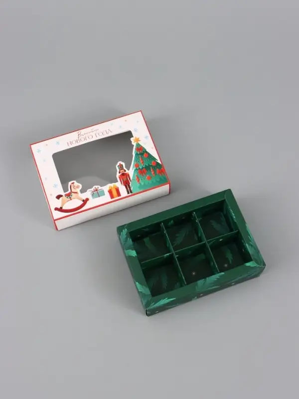 Коробка для 6 конфет &laquo;Волшебного Нового года!&raquo;, 13.5&times;9.8&times;3.8 см