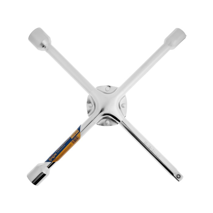 Ключ баллонный крестообразный усиленный ТУНДРА, 16 х 350 мм, сатин, 17х19х21 мм, квадрат 1/2 Ключ баллонный крестообразный усиленный ТУНДРА, 16 х 350 мм, сатин, 17х19х21 мм, квадрат 1/2"