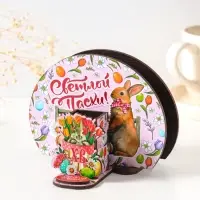 Набор пасхальный салфетница+подставка под зубочистки №2 ,10х12,8х5 см;/ 3,7х5,8х5,8 см