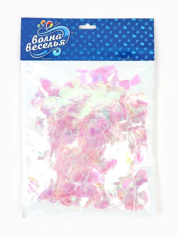 Конфетти &laquo;Сердце&raquo; перламутровый, хамелеон, 1.5 см, 50 г