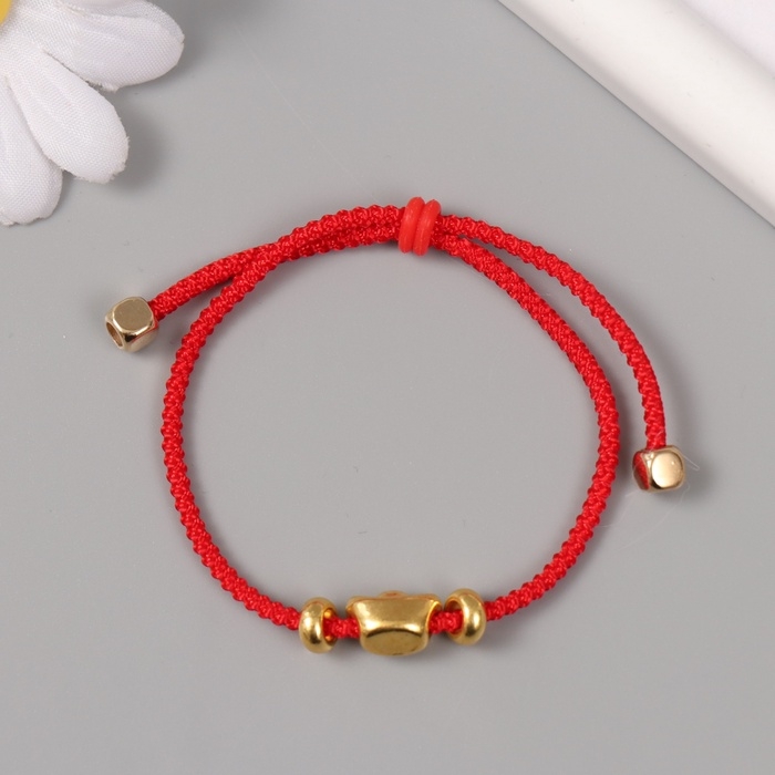 Браслет фен-шуй Браслет фен-шуй "Золотой слиток Ямб" регулируемая длина набор 5 шт