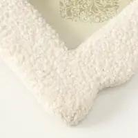 Фоторамка МДФ, иск. мех 9х14 см "Плюш" белая 22,5х18х2 см