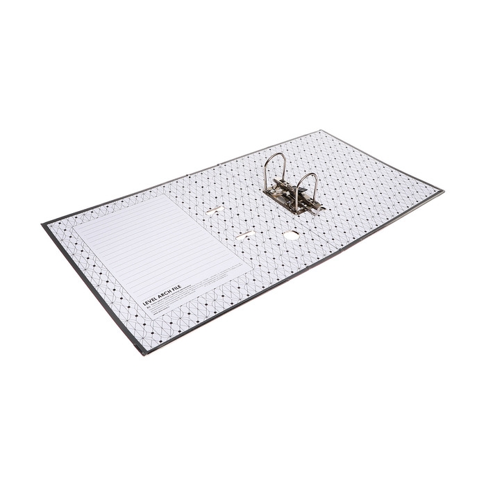 Папка-регистратор 75мм, А4, Calligrata Папка-регистратор 75мм, А4, Calligrata "Mega", бумвинил, с карманом на корешке, нижний металлический кант, серая