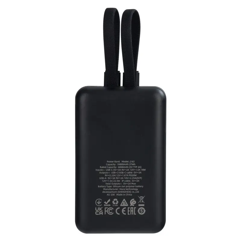 Внешний аккумулятор 10000 mAh 22.5W J162 HOCO черный