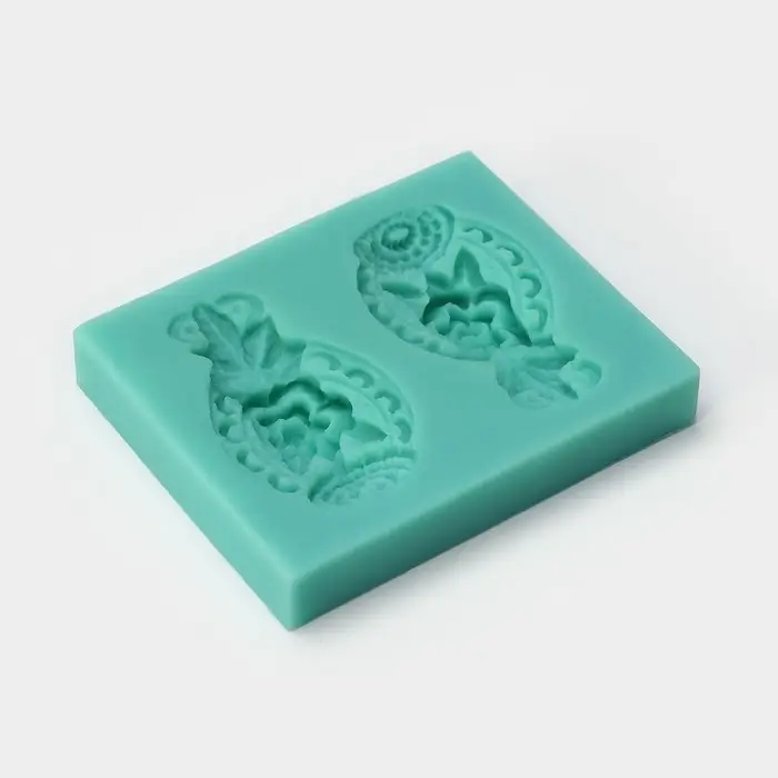 Молд для заливки «Гавайский ананас», силикон, 7.5×6 см, зелёная