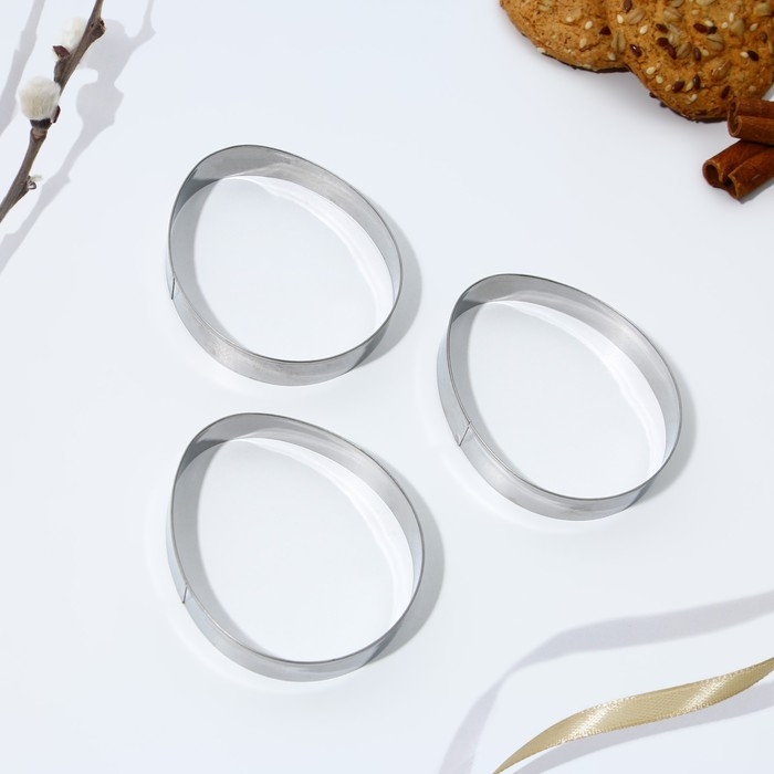 Набор форм для вырезания печенья «Яйца» на пасху, 4.5 х 6.5 х 1.3 см. Набор форм для вырезания печенья «Яйца» на пасху, 4.5 х 6.5 х 1.3 см.