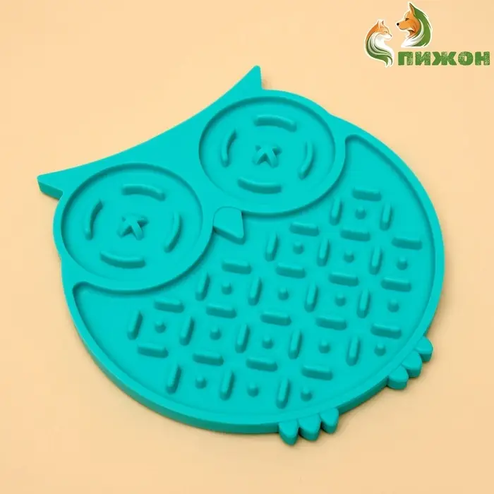 Коврик для лизания, 15&times;16 см, на присосках, зелёный