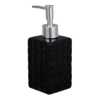 VETTA Дозатор для жидкого мыла, керамика, 260 мл, 6,5x6,5x17 см, графит, глянцевый