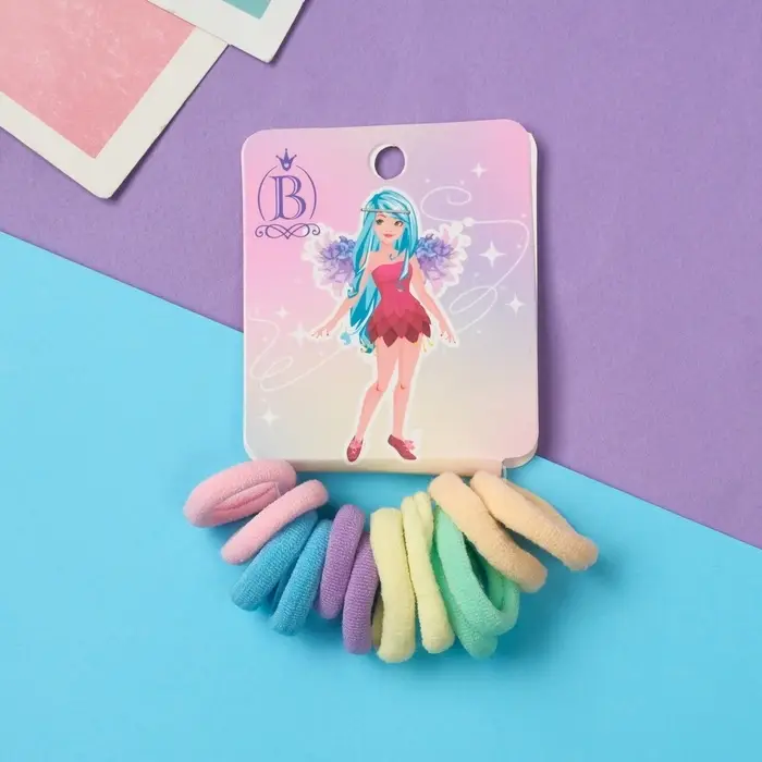 Резинка для волос Резинка для волос "Фея Мила" (набор 12 шт) 2,5 см, нежный