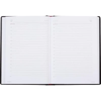 Ежедневник недатированный А5+, 136л, VELVET черный  3-115/04