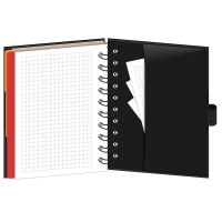 Бизнес-тетрадь Wisdom 7 А6,120л,100х140, 3 разд, клетка, диз 4, 0007