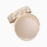 Набор подарочных круглых коробок 10 в 1 &laquo;Бело-золотой&raquo;, 10&times;10 - 23.5&times;23.5 см
