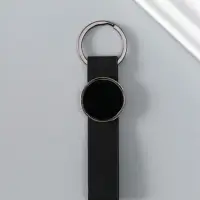 Брелок под нанесение кожзам, металл "Ремешок" размер окна d=2,7 см, чёрный 11,3х3х0,7 см Брелок под нанесение кожзам, металл "Ремешок" размер окна d=2,7 см, чёрный 11,3х3х0,7 см
