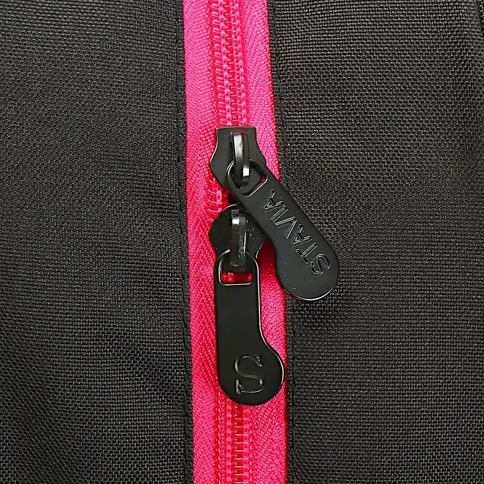 Рюкзак школьный, 40×33×19 см, эргономичная спинка, Stavia «Мордашка», чёрный/розовый Рюкзак школьный, 40×33×19 см, эргономичная спинка, Stavia «Мордашка», чёрный/розовый