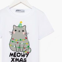 Пижама детская KAFTAN "MEOWY XMAS" , размер 34 (122-128)