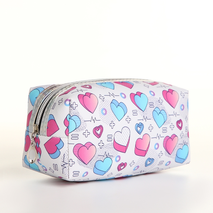 Косметичка на молнии, цвет белый/разноцветный Косметичка на молнии, цвет белый/разноцветный