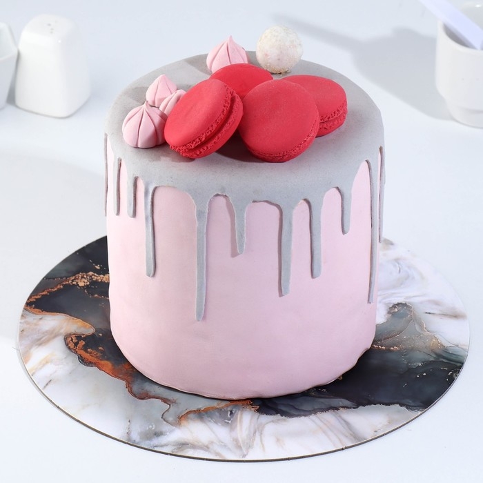 Подложка под торт усиленная, кондитерская упаковка, «Мрамор», 28 см, 2.5 мм Подложка под торт усиленная, кондитерская упаковка, «Мрамор», 28 см, 2.5 мм