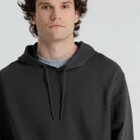 Толстовка с капюшоном унисекс Hoodie, серый меланж (антрацит), размер XS