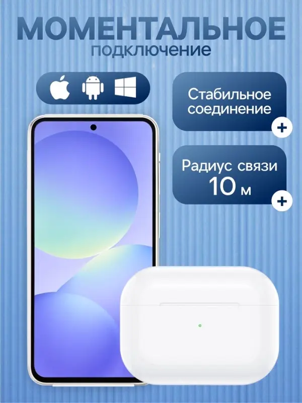 Наушники беспроводные Hoco EW10, TWS, вкладыши, Bluetooth 5.1, 30/300 мАч, белые