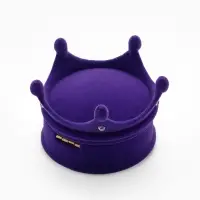 Футляр под серьги, кулон, кольцо &laquo;Корона&raquo;, бархатный, 5.5&times;5.5&times;4.5 см, фиолетовый