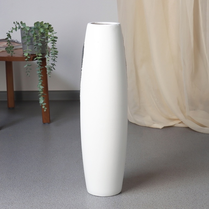Ваза керамика напольная Ваза керамика напольная "Фергюс" 59х11 см, белый