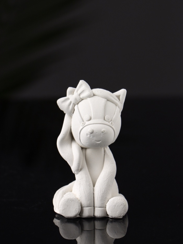 Фигура под роспись  Фигура под роспись "Пони с бантом" 7х3х3 см