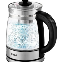 Чайник электрический стеклянный с подсветкой КТ-6119 - 1.7 л Чайник электрический стеклянный с подсветкой КТ-6119 - 1.7 л