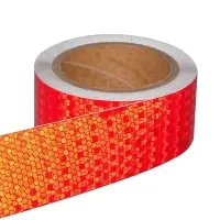 Светоотражающая лента, самоклеящаяся, красная, 5 см &times; 10 м