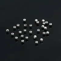 Кримп (зажимная бусина) СМ-378 (набор 30 шт.), 2.4 мм, цвет серебро