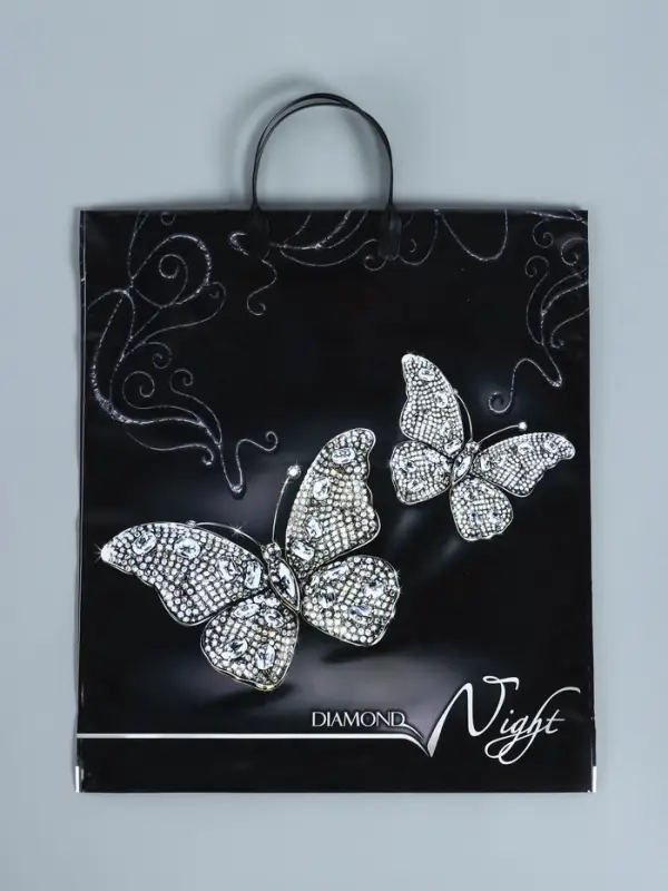 Пакет &laquo;Бриллиантовая ночь&raquo;, полиэтиленовый с пластиковой ручкой, 44&times;40 см, 100 мкм