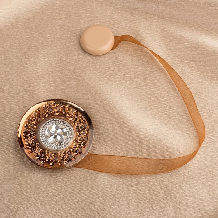 Подхват для штор «Букет», d = 6 см, цвет кофейный Подхват для штор «Букет», d = 6 см, цвет кофейный