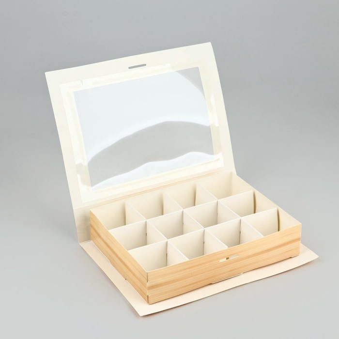 Коробка под 12 конфет с ячейками «Подарок для тебя» 18.5 х 13.5 х 3.5 см Коробка под 12 конфет с ячейками «Подарок для тебя» 18.5 х 13.5 х 3.5 см