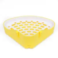 Туалет для кроликов и хорьков, 24&times;18&times;11 см, угловой, пластик, жёлтый