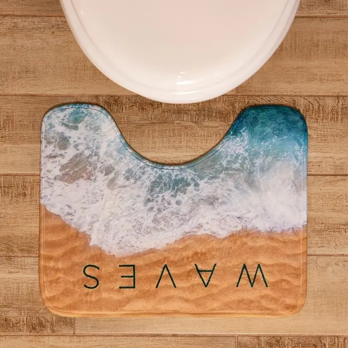 Коврик для ванной &laquo;Этель&raquo; Waves, 50&times;40 см, велюр