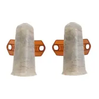 Угол наружный для плинтуса &laquo;Деконика&raquo;, с крепежом, 70 мм, 2 штуки, цвет 547 лофт светло-серый