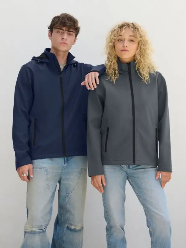 Куртка софтшелл с капюшоном мужская Race Men, темно-синяя, размер S Куртка софтшелл с капюшоном мужская Race Men, темно-синяя, размер S