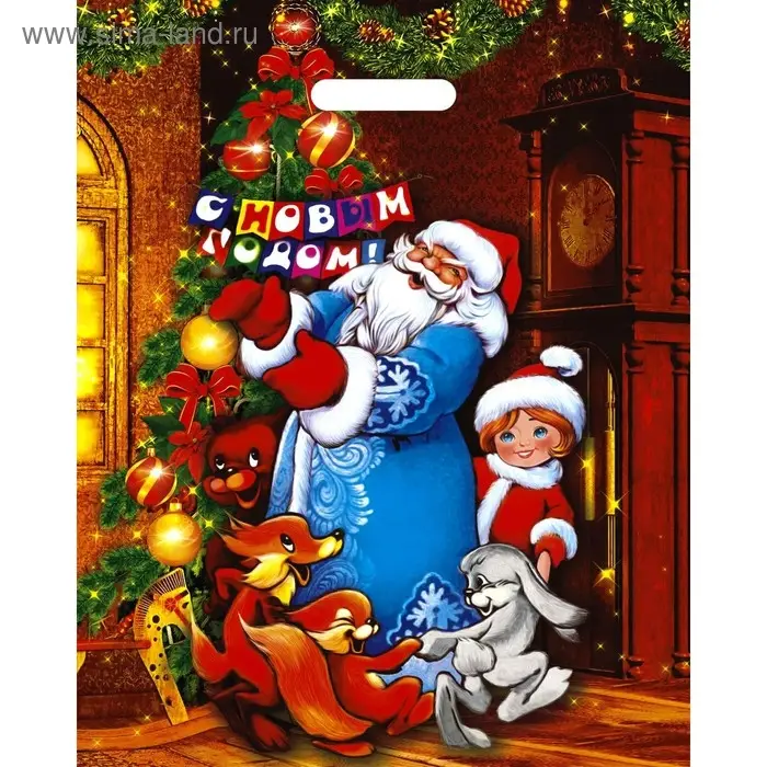 Пакет «Новогодний хоровод», полиэтиленовый с вырубной ручкой, 38×47 см Пакет «Новогодний хоровод», полиэтиленовый с вырубной ручкой, 38×47 см