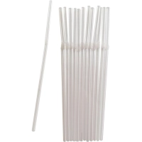 Трубочки для коктейля  гофр. 210мм,d=5мм, прозрачн 250шт/уп.ПП (105983)